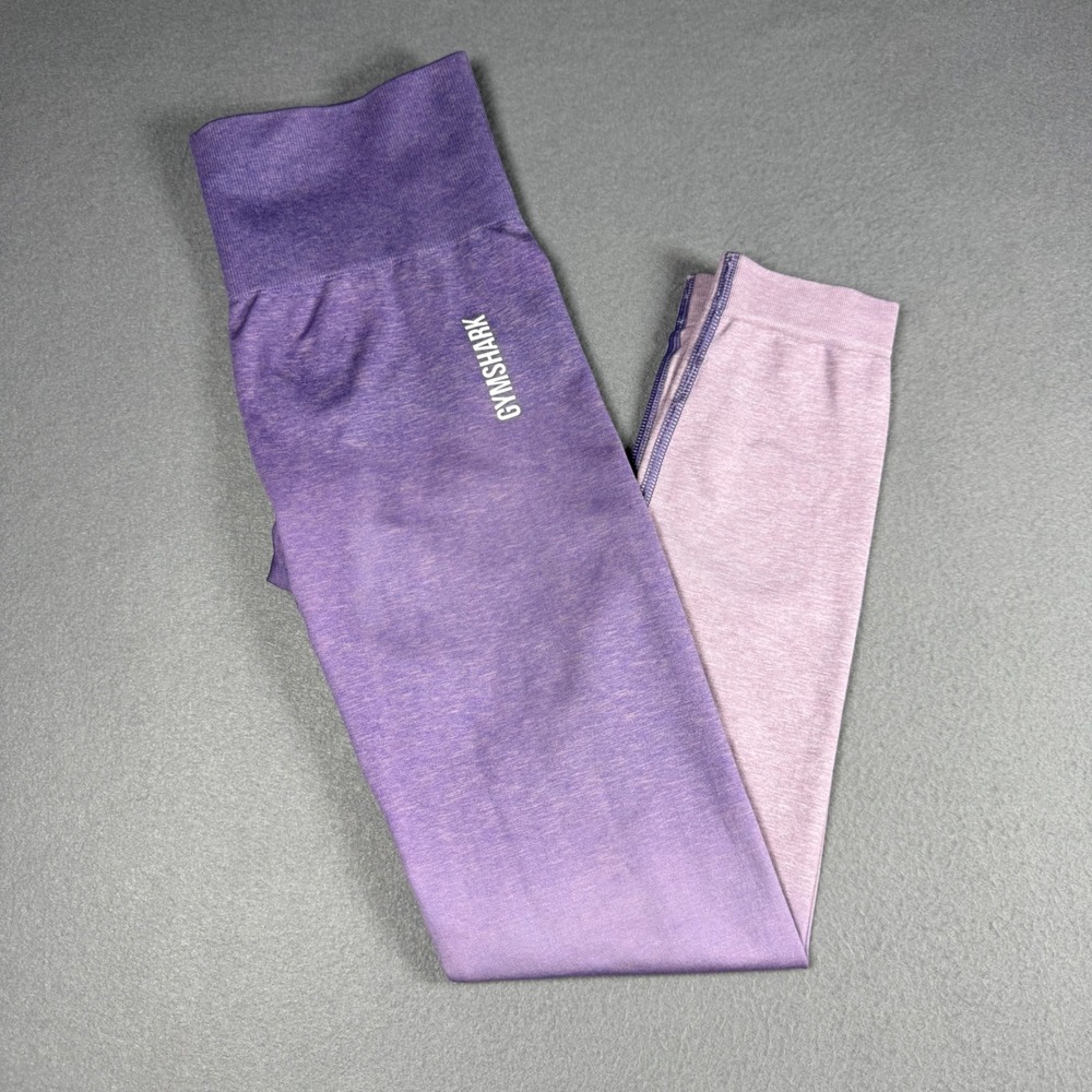 Gymshark Women Small Adapt Ombre Seamless Leggings Purple Pink High Waist Yoga